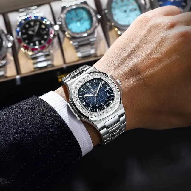 POEDAGAR 925 Hot New Trendy Classic Men Watch Stainless Steel Quartz Watches Waterproof Luminous Watch For Men